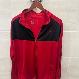 Nike Men's Red and Black Windbreaker